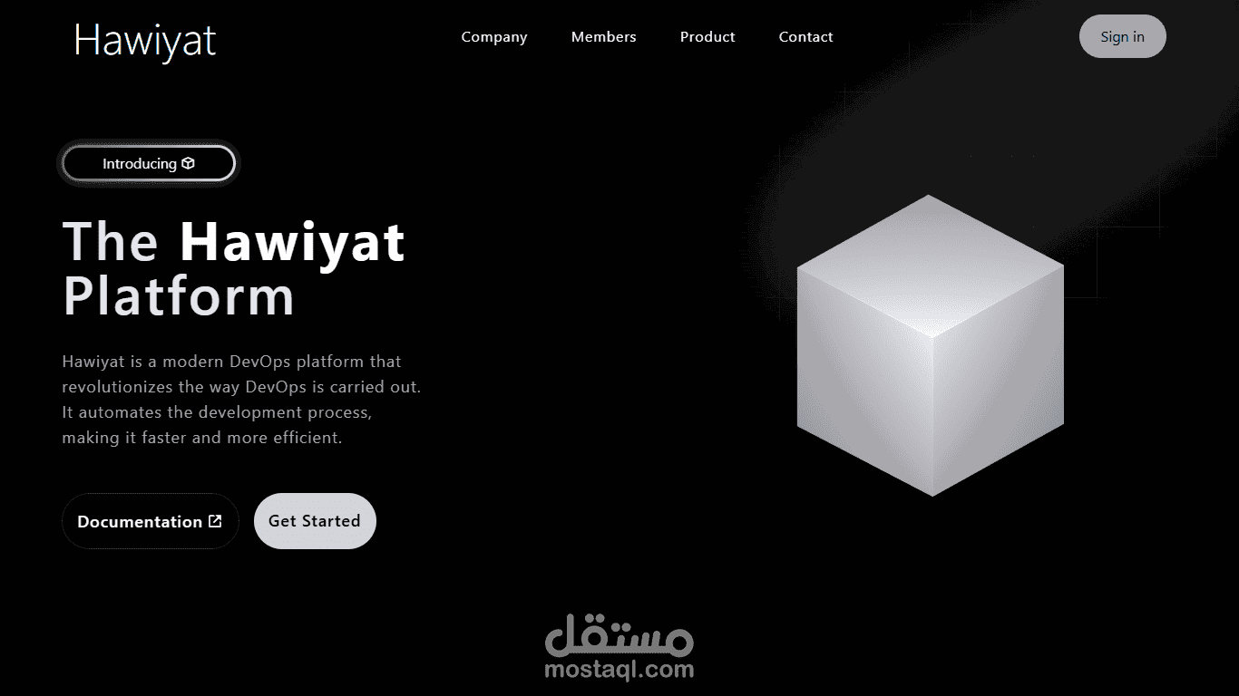 Hawiyat Landing Page