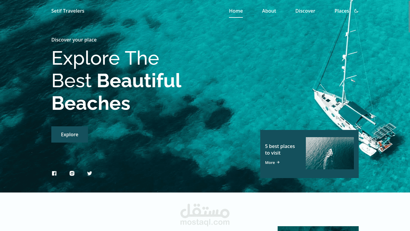 Travel Agency website with animations