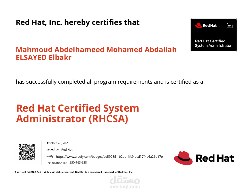 Red Hat Certified System Administrator (RHCSA)