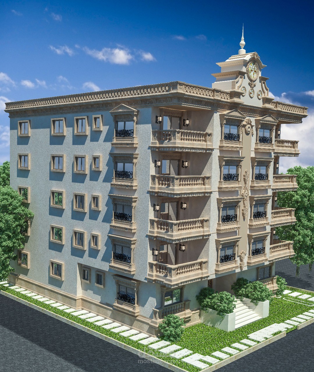 تصميم خارجي لفيلا سكنية