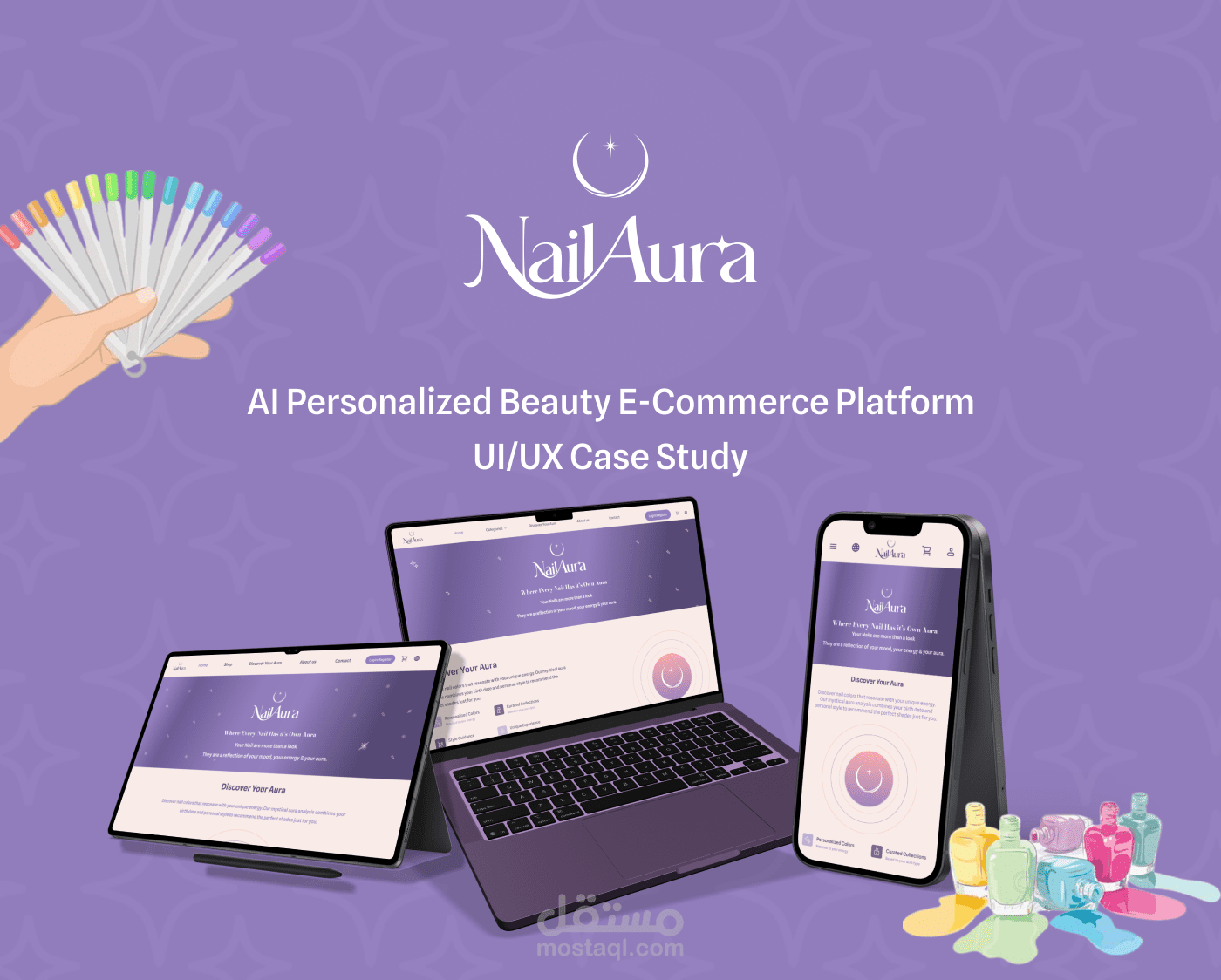 Nail Aura – AI-Powered E-Commerce | UI/UX Case Study