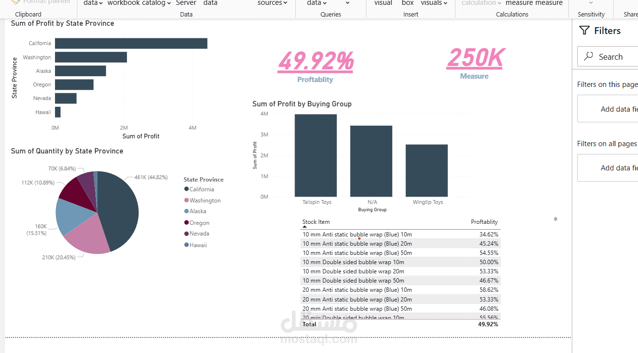 محلل بيانات باستخدام power bi