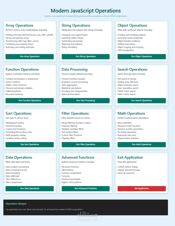 Modern JavaScript Operations