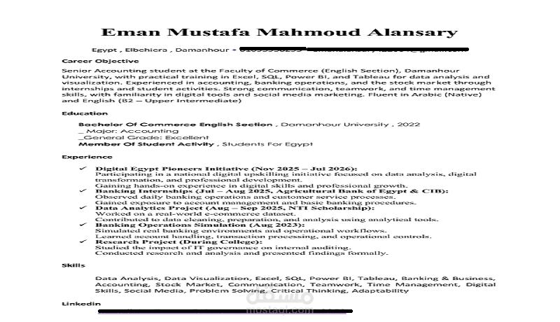 cv احترافي