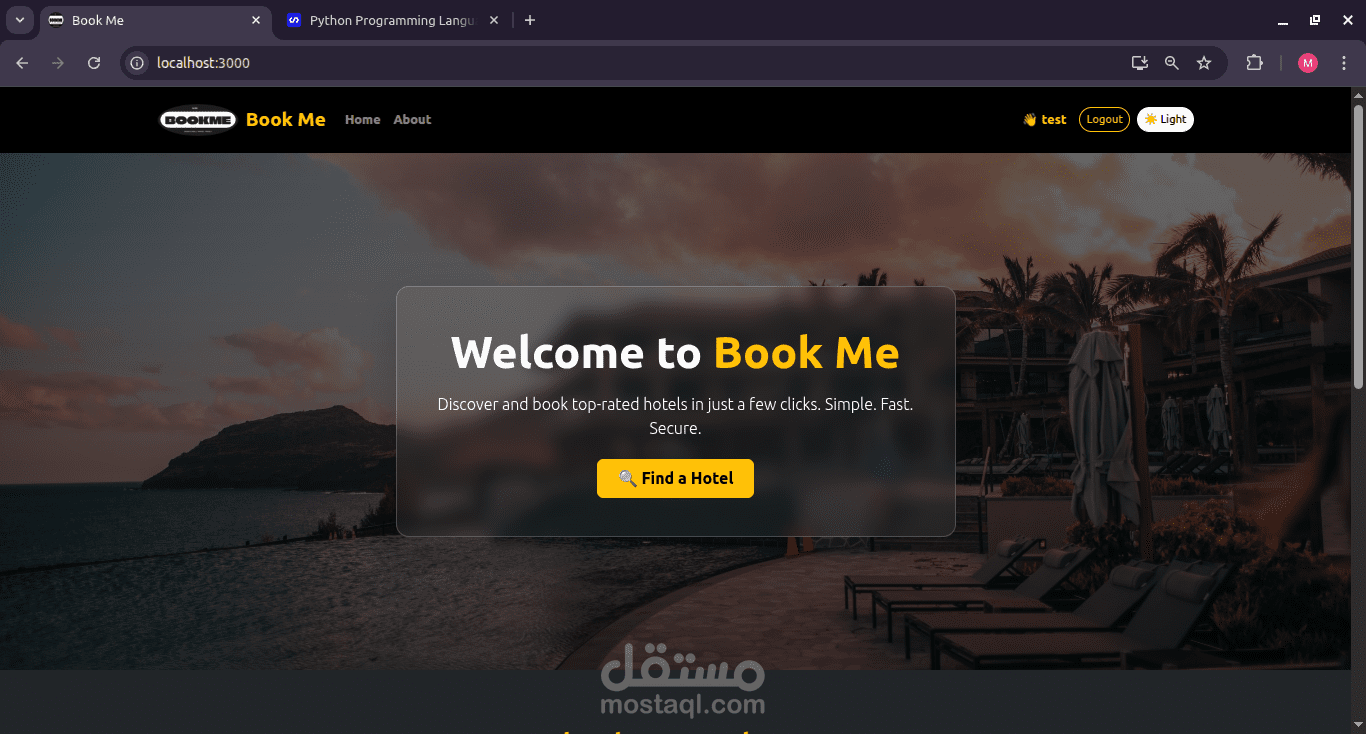 bookMe website
