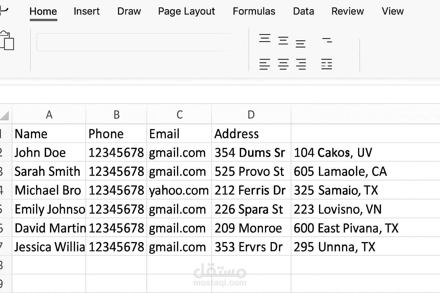 إدخال بيانات من ملفات PDF إلى Excel
