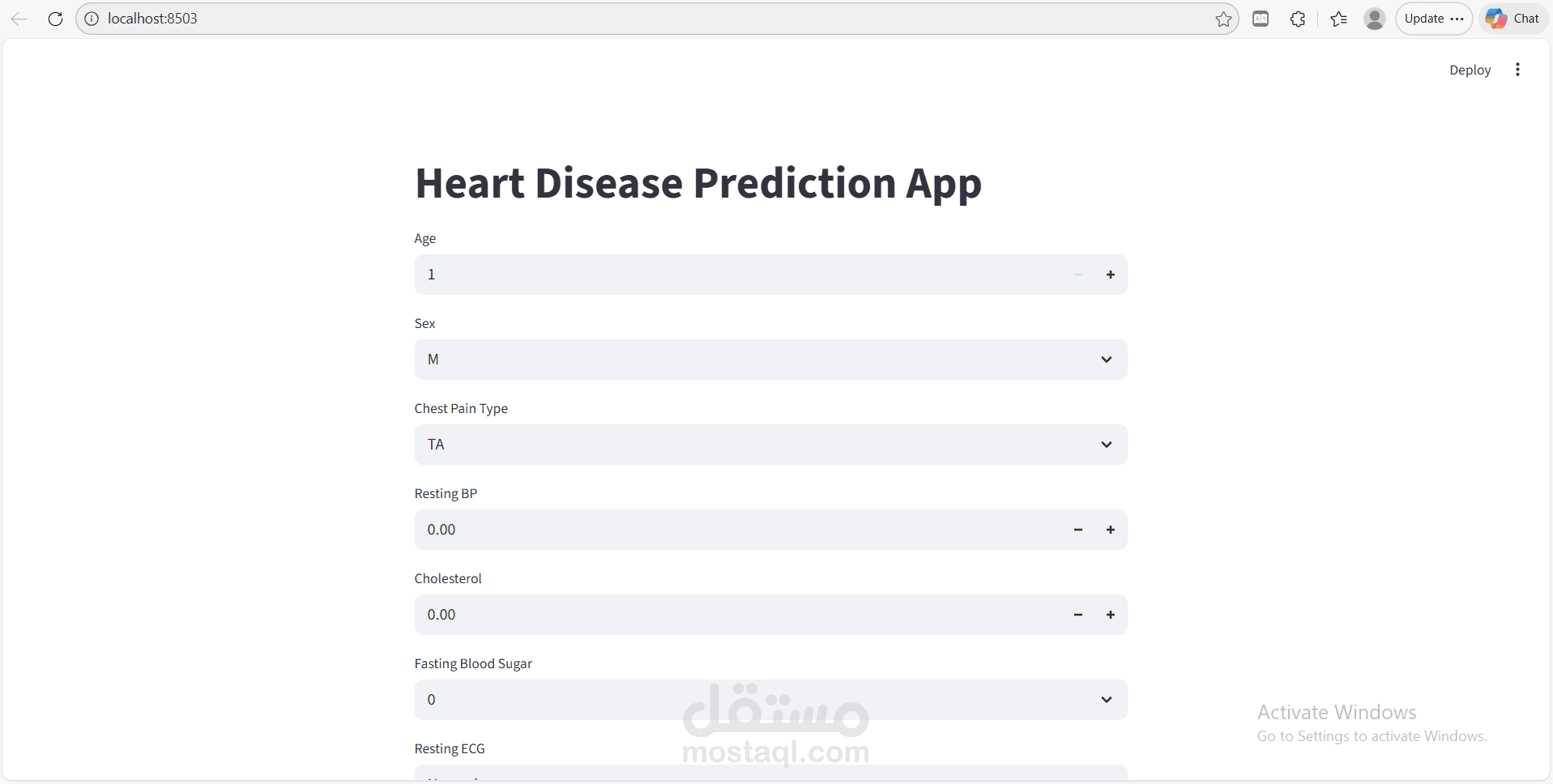 Heart Disease Prediction App