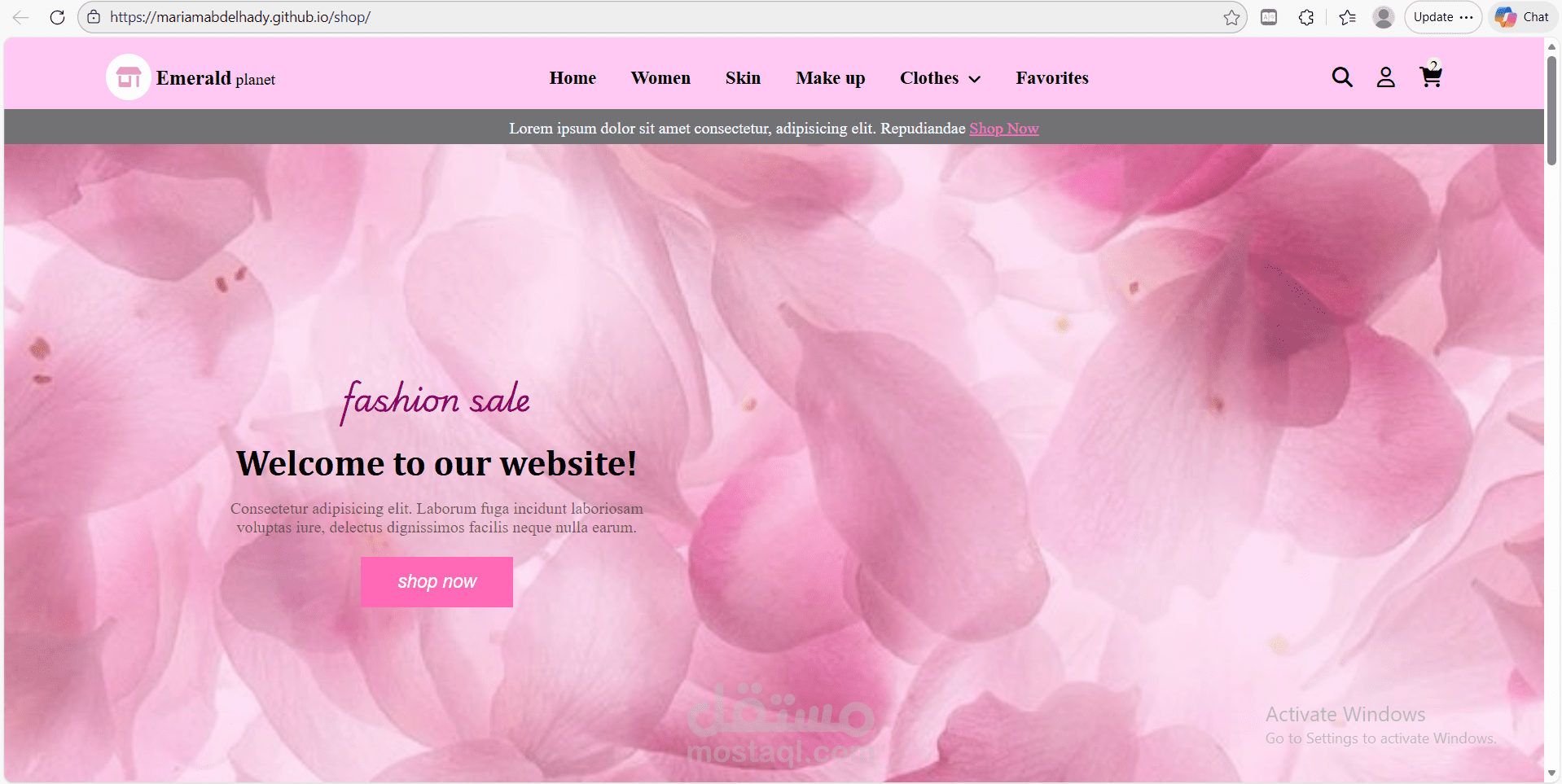 online shopping web site