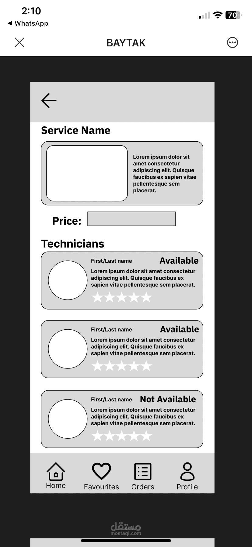 الاطار الهيكليWireframes