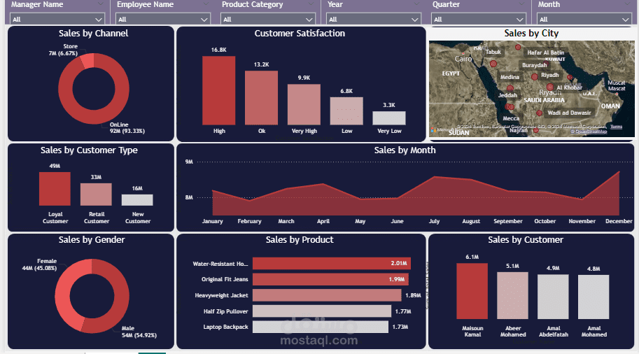 Professional Sales Dashboard Built with Power BI