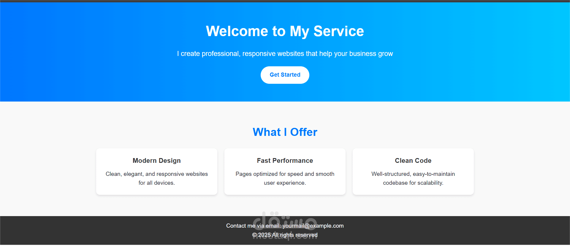 تصميم صفحه هبوطب استخدام HTML , CSS بشكل احترافى ومتجواب