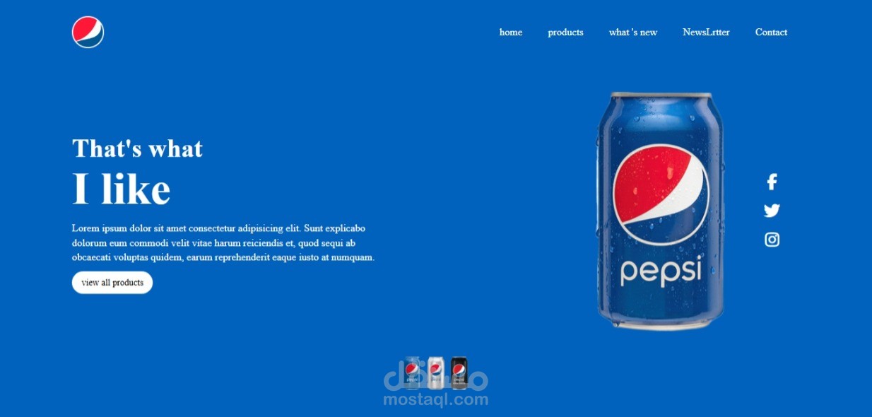 landing page with animation