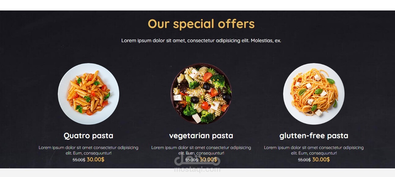 offers of a restaurant design