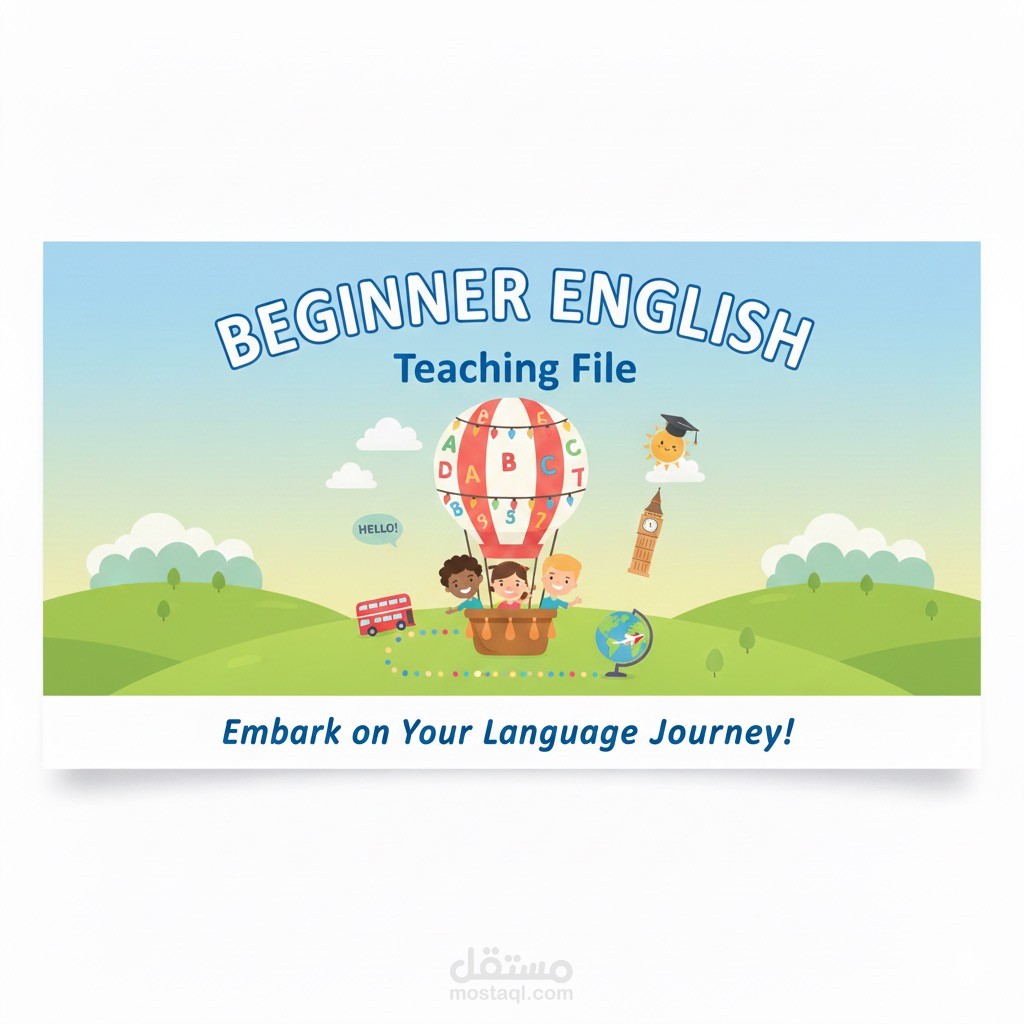 ملف تعليمي كامل للمبتدئين في اللغة الإنجليزية
