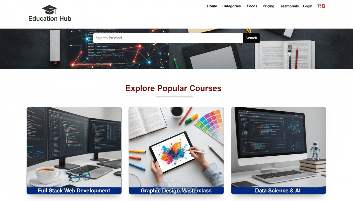 Education Hub - منصة تعليمية متكاملة
