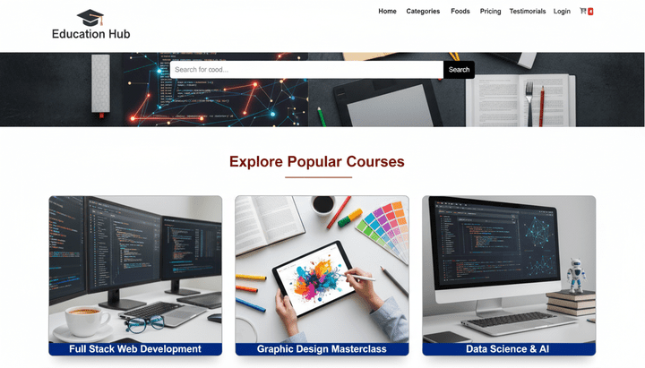 Education Hub - منصة تعليمية متكاملة