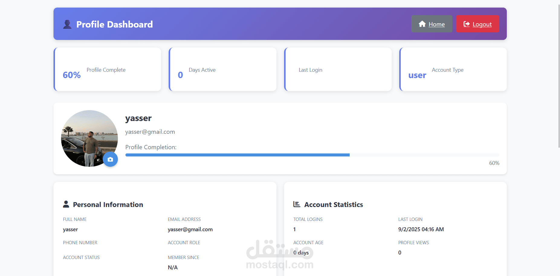 Cloud-Based User Authentication & Profile Management System