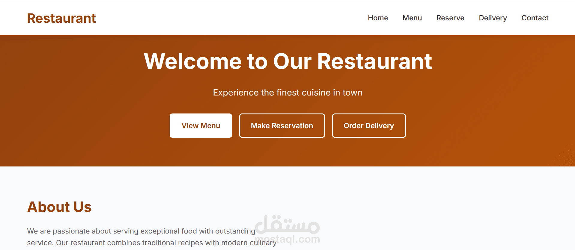 Restaurant Website