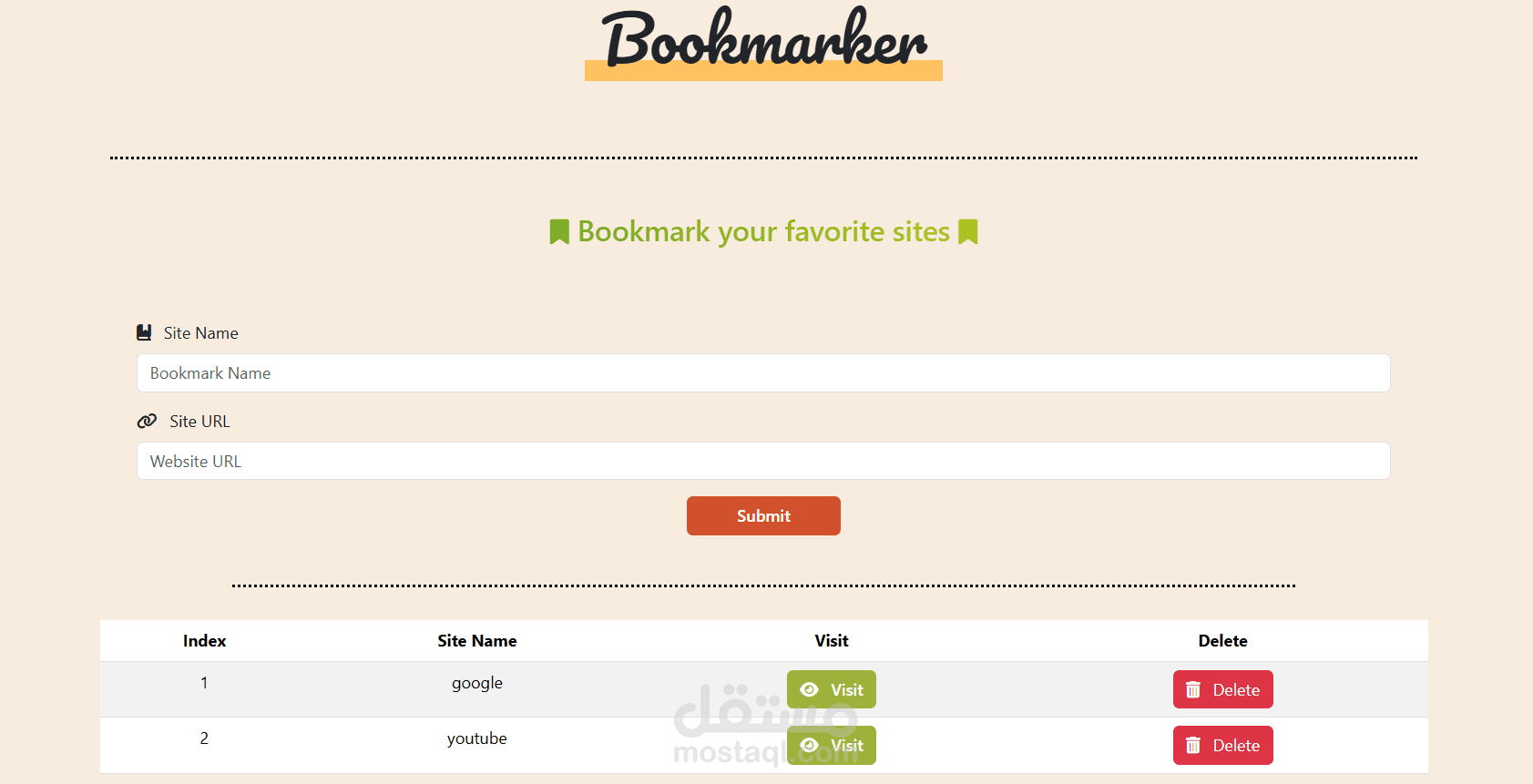 Bookmark Website