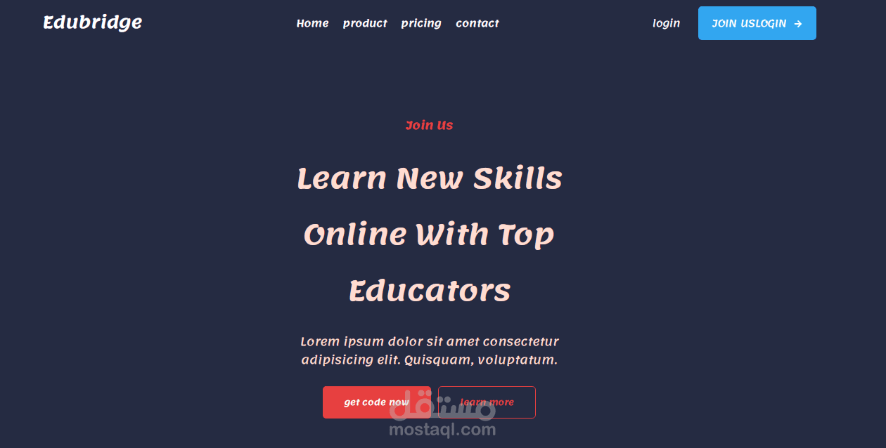 عمل موقع ب html,css ks,reacr.js