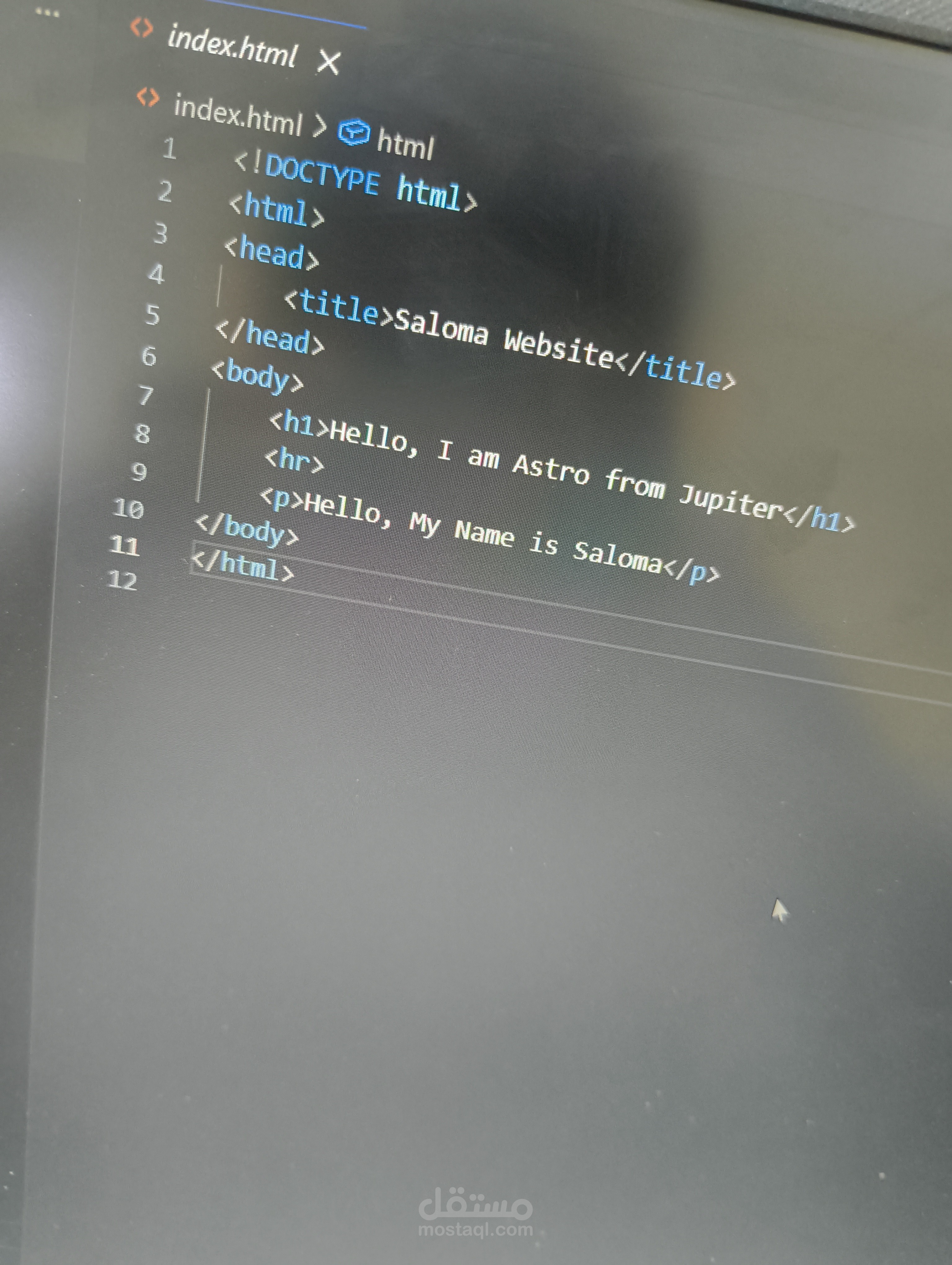 صفحة ويب بسيطه باستخدام HTML