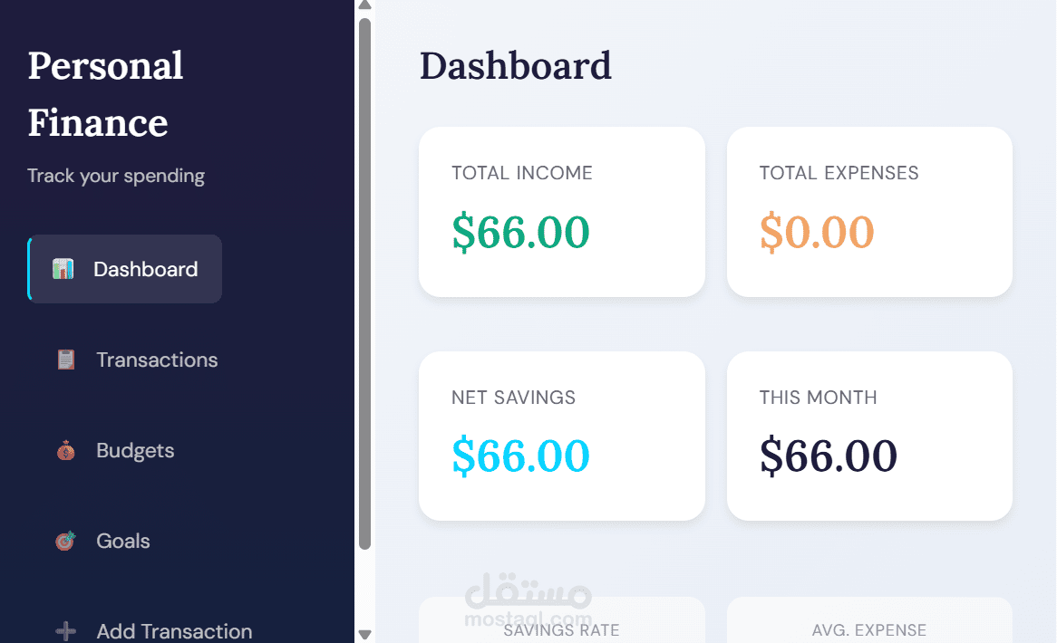 Personal finance app