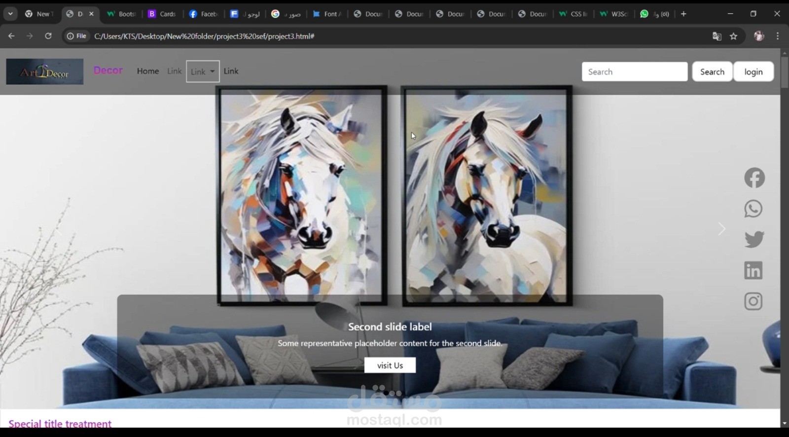 Responsive Furniture & Home Décor E-Commerce Website