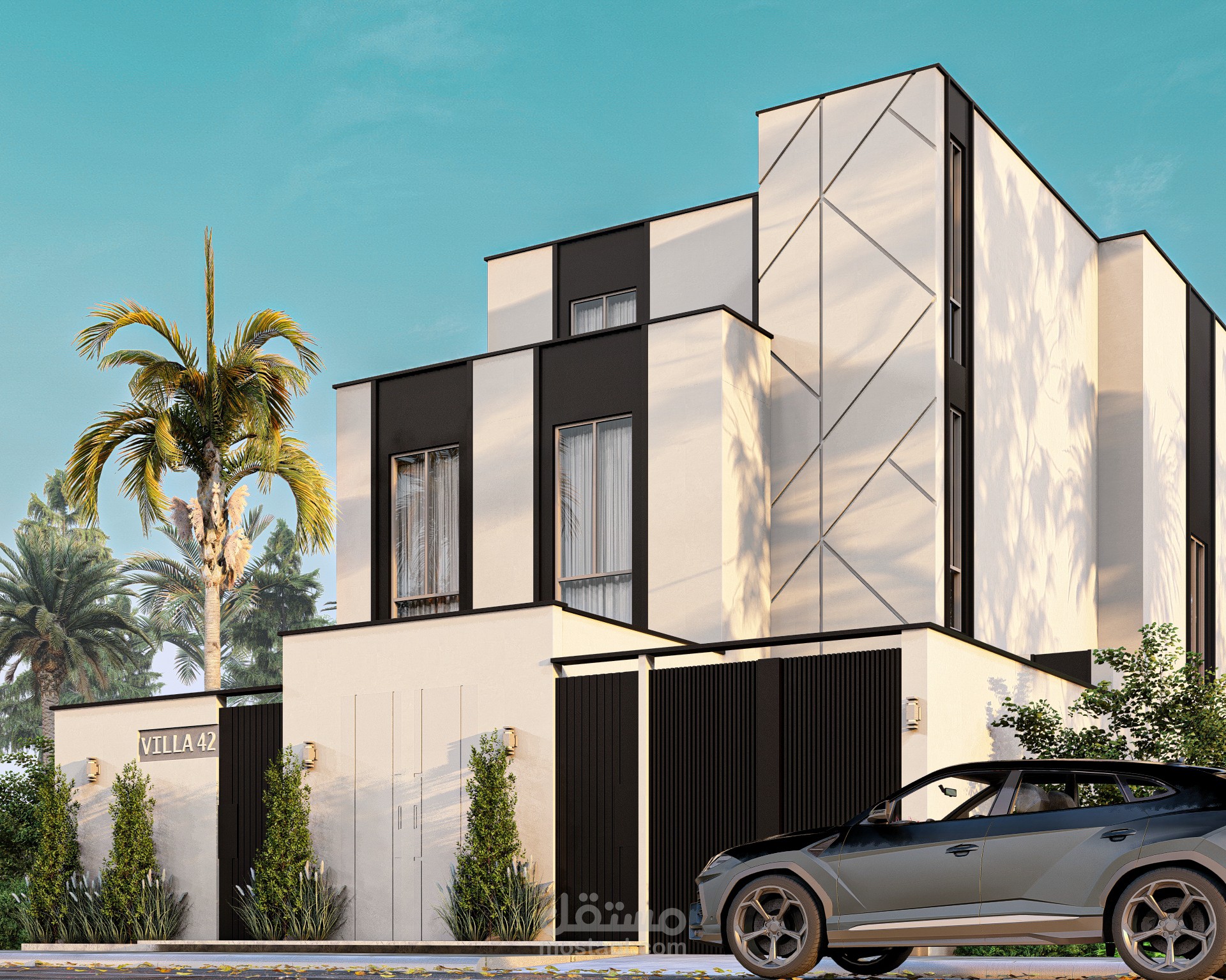 Modern Minimalist Villa | Contemporary Residential Facade Design