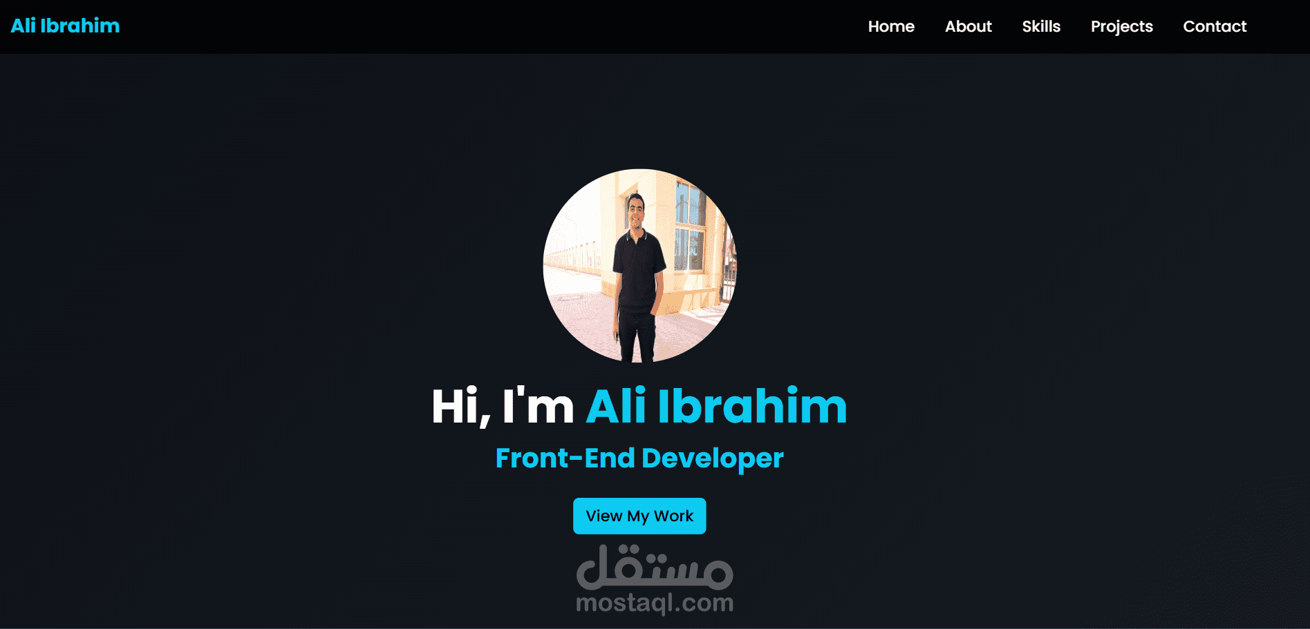 تصميم وتطوير موقع شخصي (Portfolio Website)