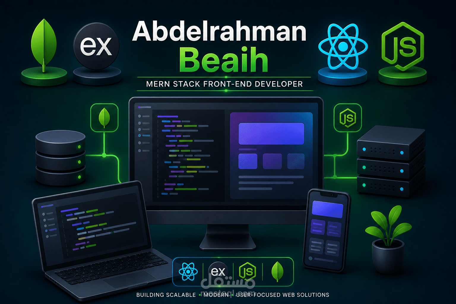 تطوير تطبيقات ويب احترافية باستخدام React و Node js