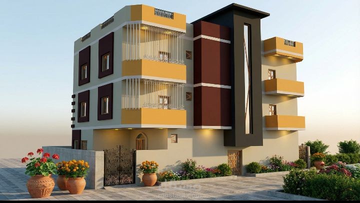 تصميم معماري لمنزل سكني (أرضي + طابقين) - استغلال ذكي للمساحات