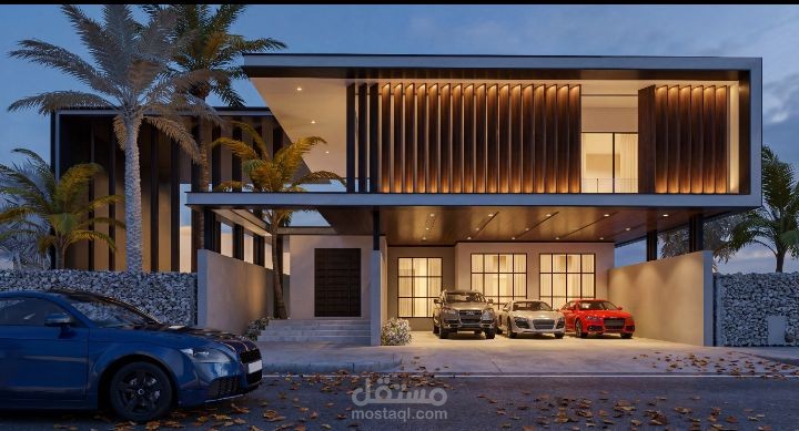 تصميم فيلا سكنية بتصميم عصري (Neo-Modern Architecture)