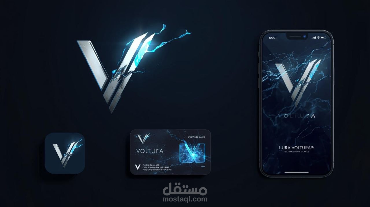 تصميم شعار وهوية بصرية حديثة لشركة تقنية