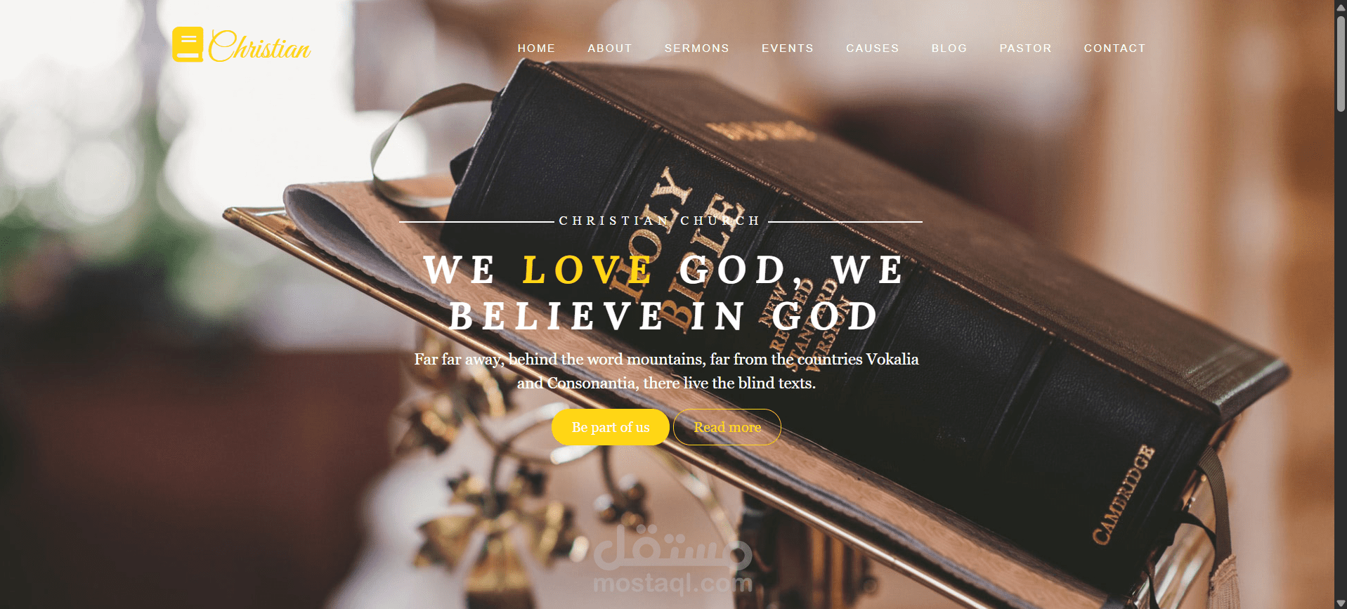 Project_1 HTML And CSS Christian Church-template