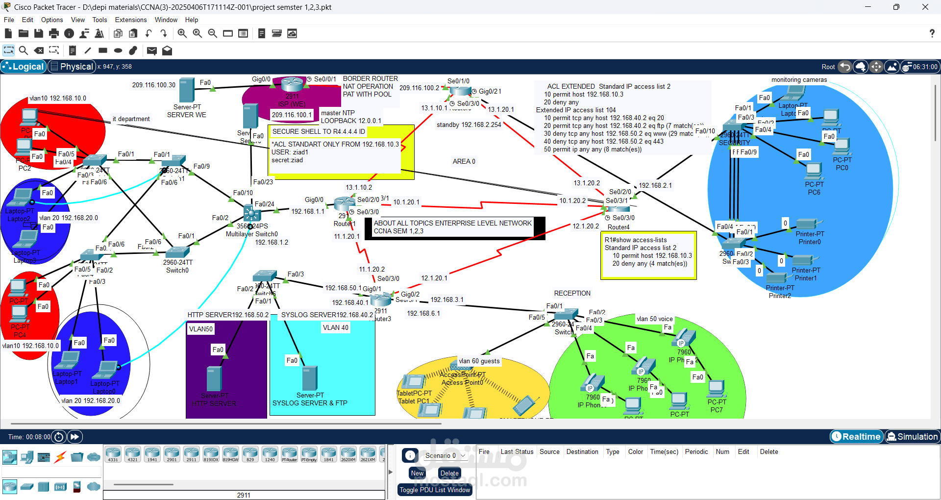Enterprise Networking Infrastructure (CCNA-Based Implementation)