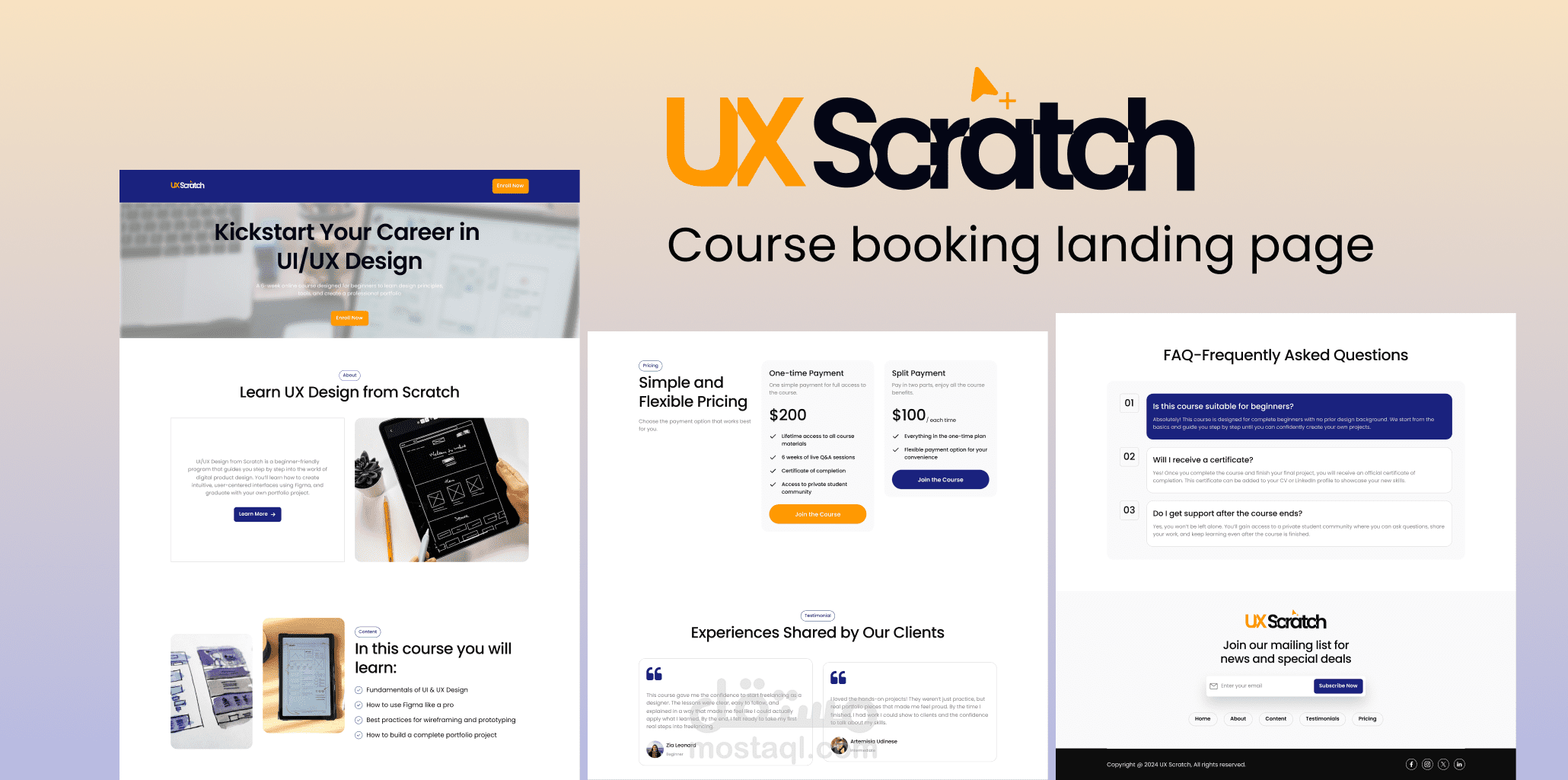 UX from Scratch - Landing Page
