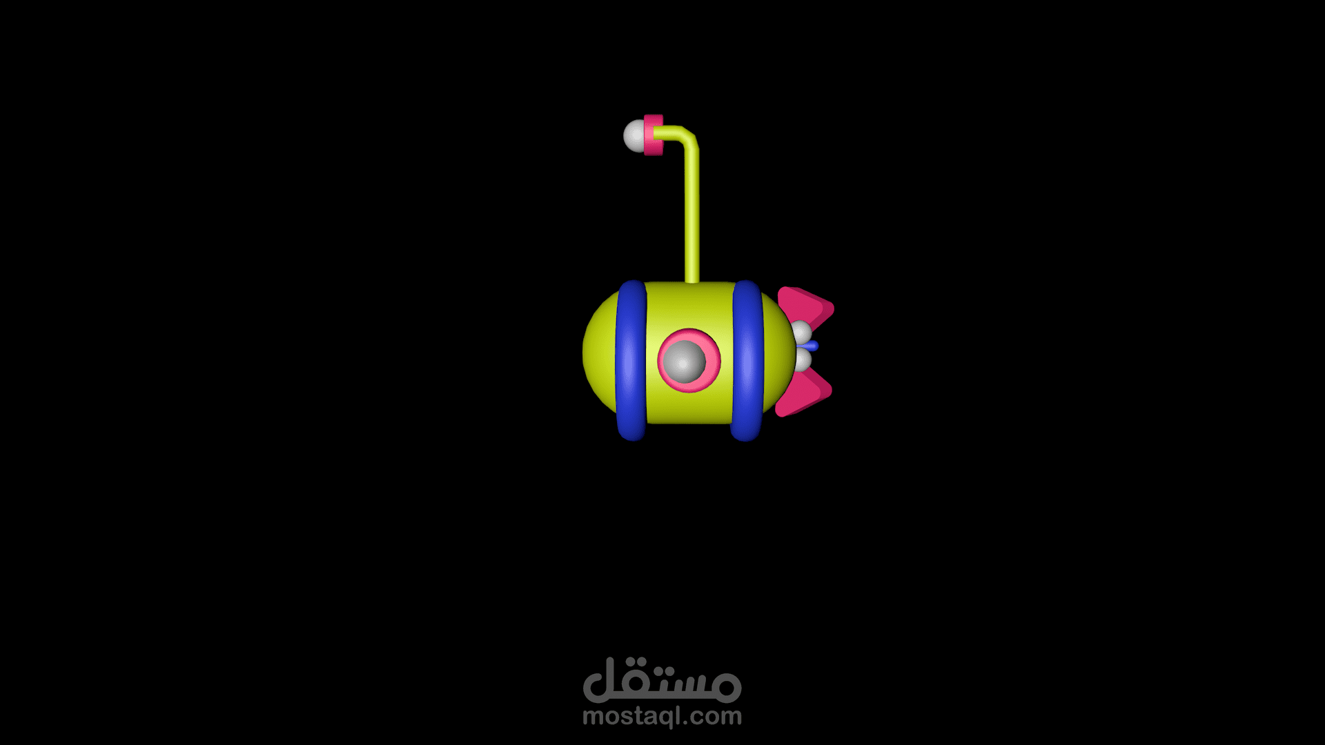 تصميم مشهد ثلاثي الأبعاد كامل لغواصة باستخدام Cinema 4D
