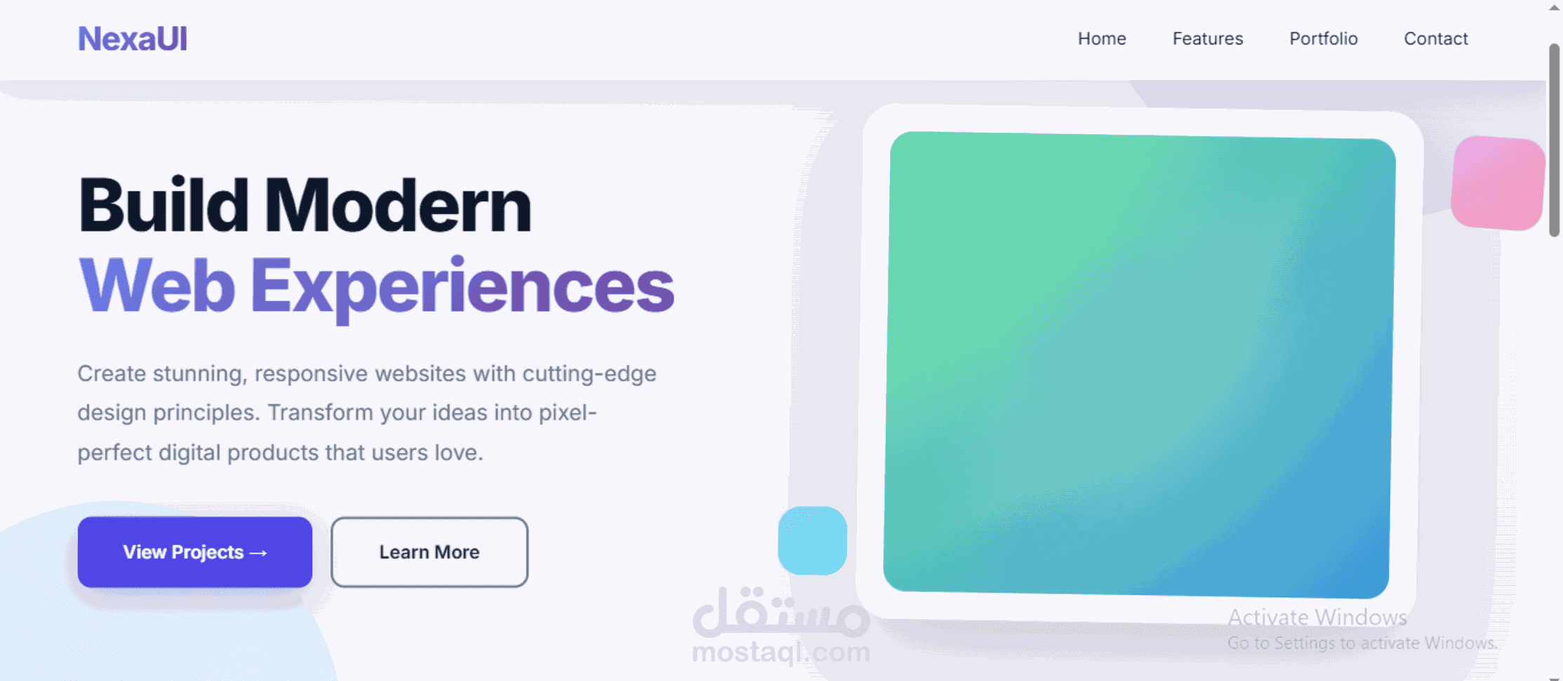 تصميم Landing Page عصرية ومتجاوبة باستخدام HTML و CSS و JavaScript
