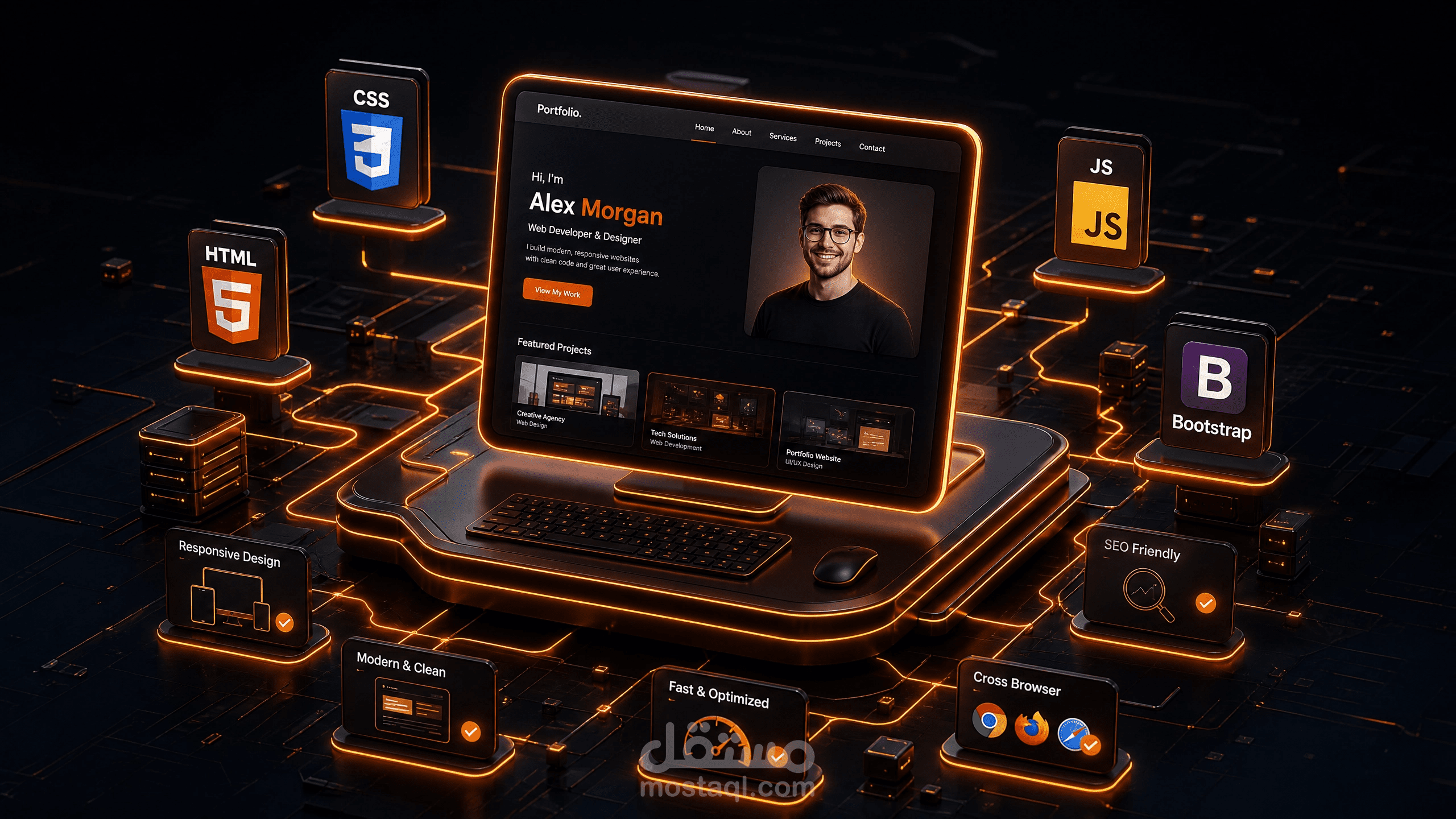 تصميم Portfolio لعرض مشاريعك بشكل جذاب