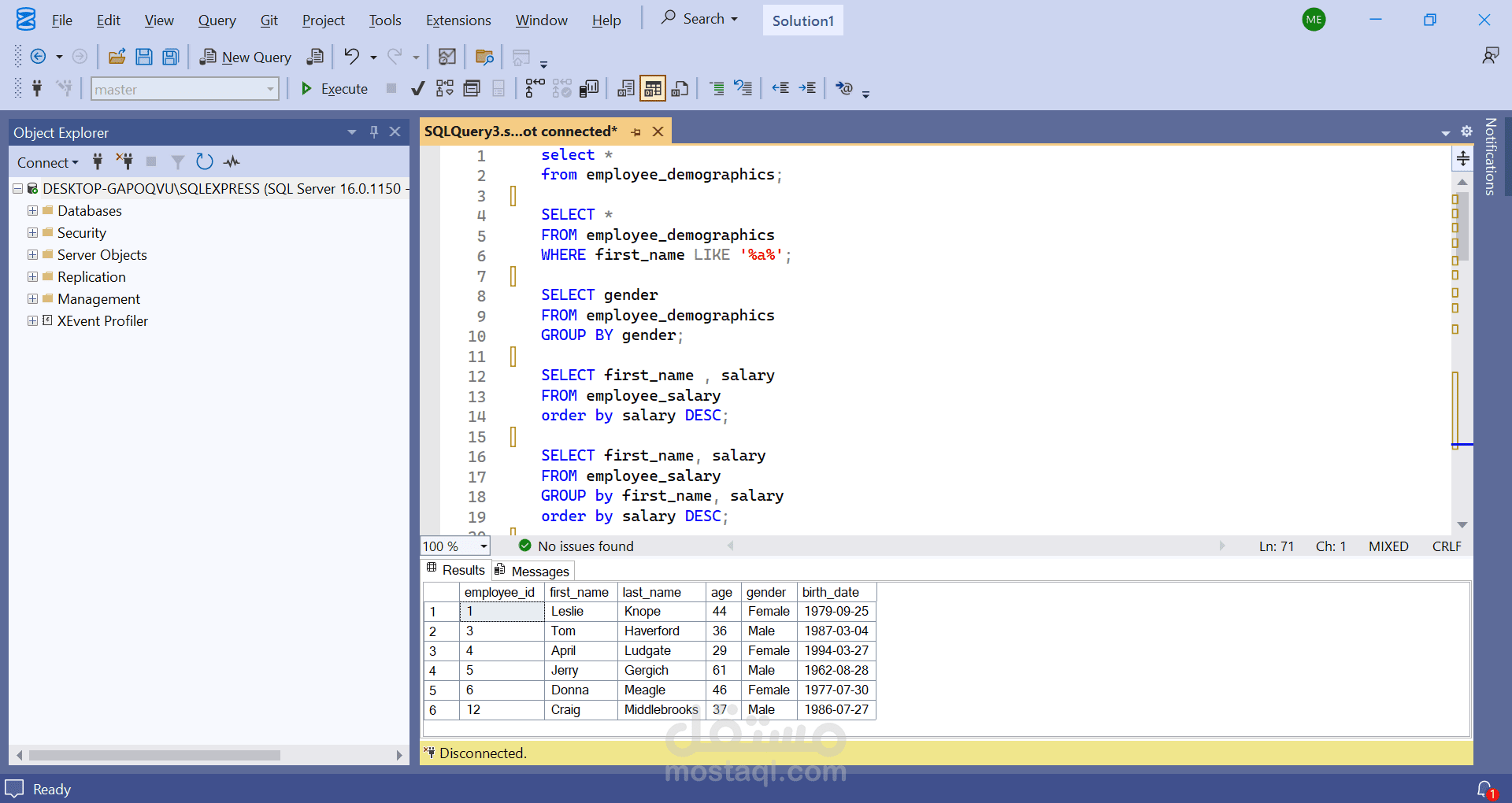 SQL queries