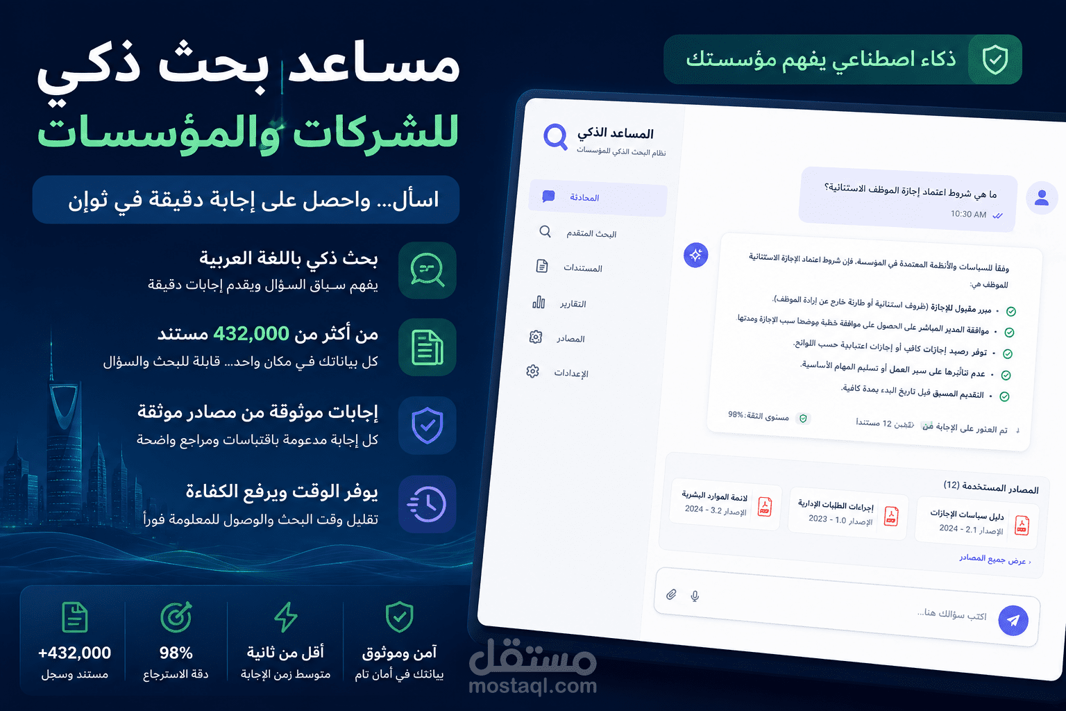 نظام ذكي للأسئلة والأجوبة باللغة العربية (RAG & LLMs)