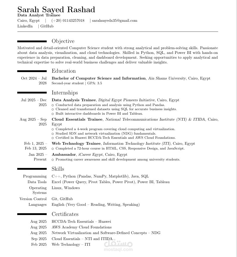 عمل سيرة ذاتيه باستخدام latex  لمتطابقة ال Ats