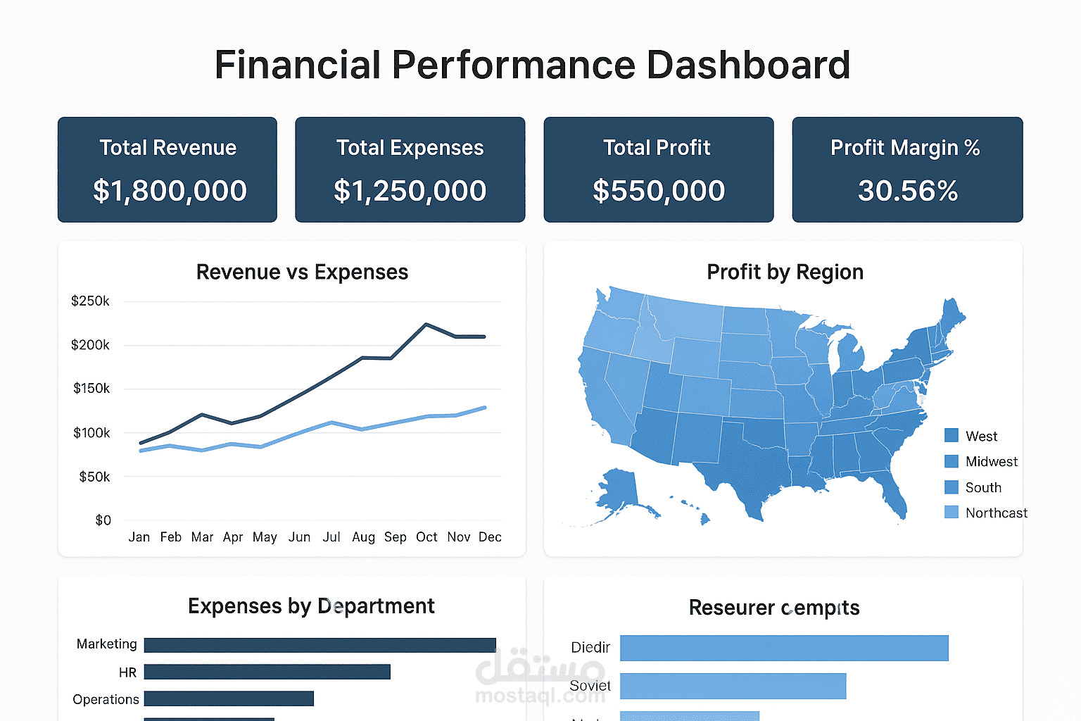 Financial Performance Dashboard (Excel)