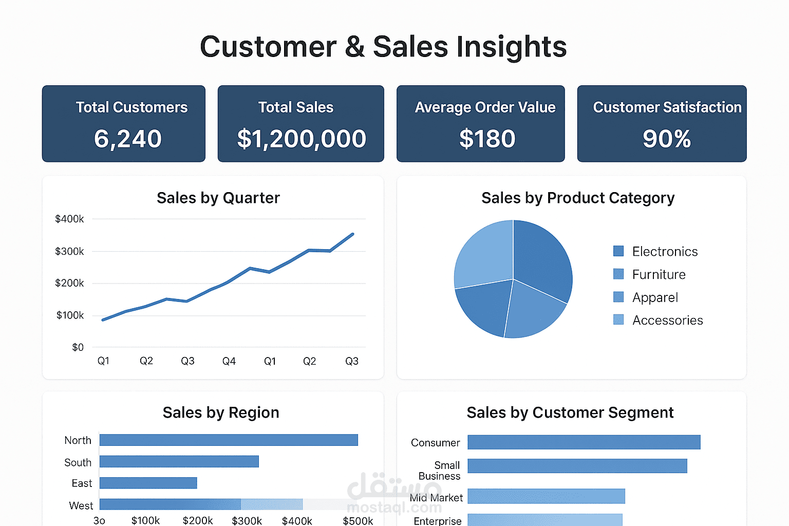 Customer & Sales Insights Dashboard (Excel)