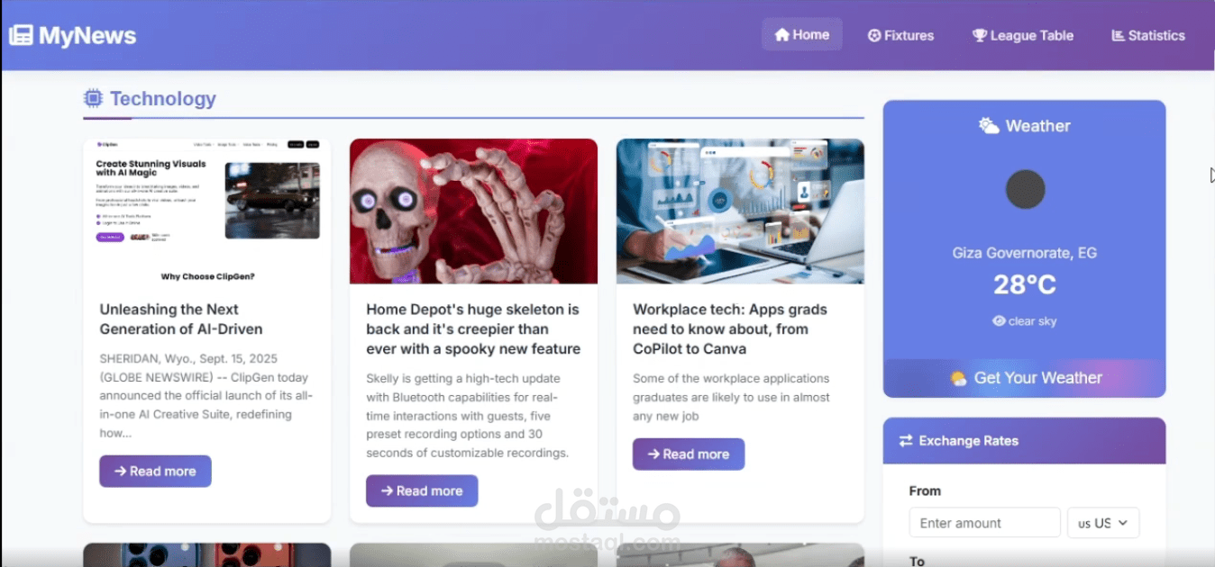 موقع إخباري تفاعلي متعدد الخدمات – MyNews