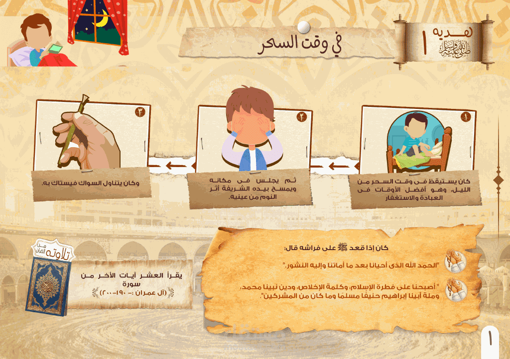 يوم في حياة النبي ص