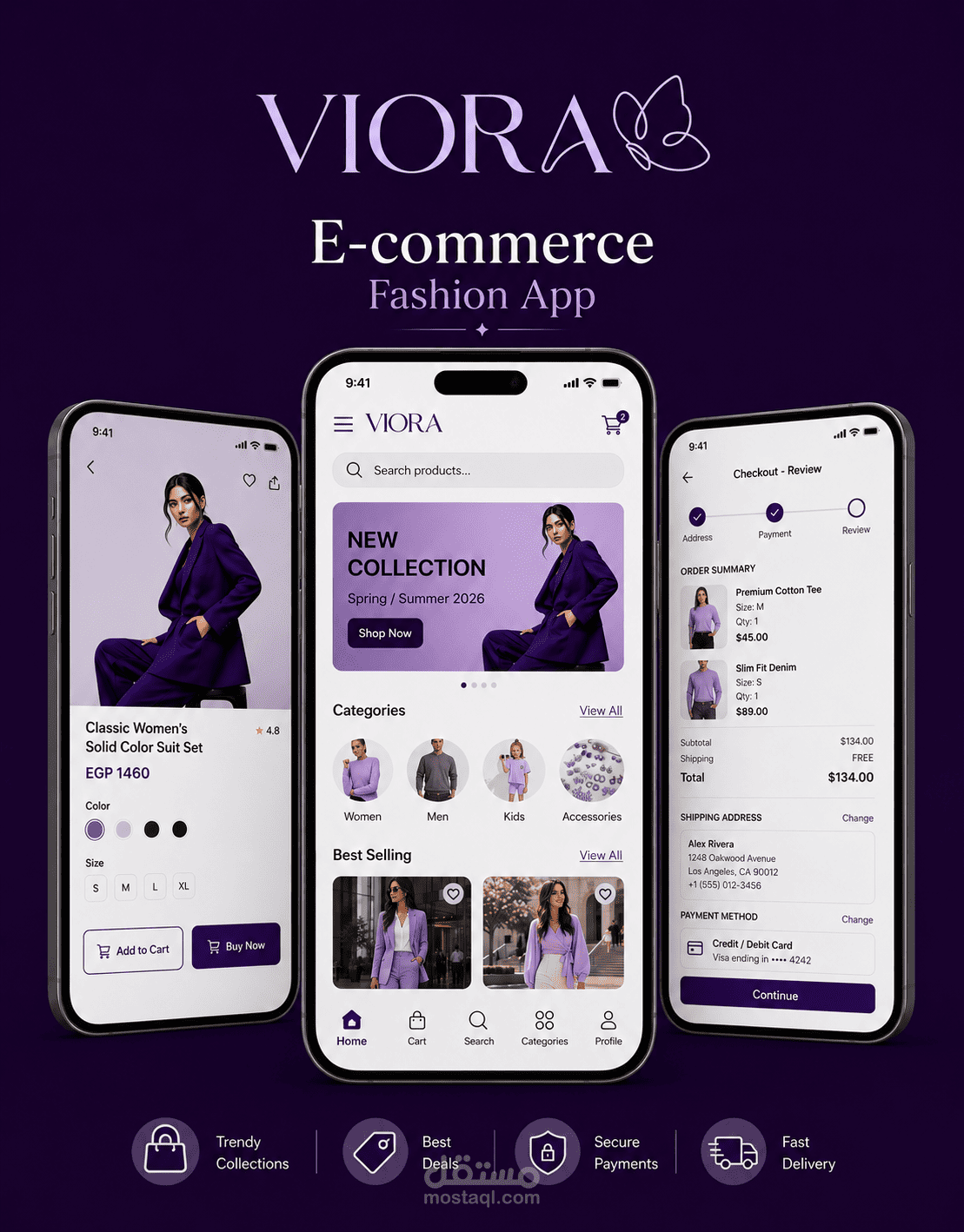 VIORA – E-commerce Fashion App(UI/UX)