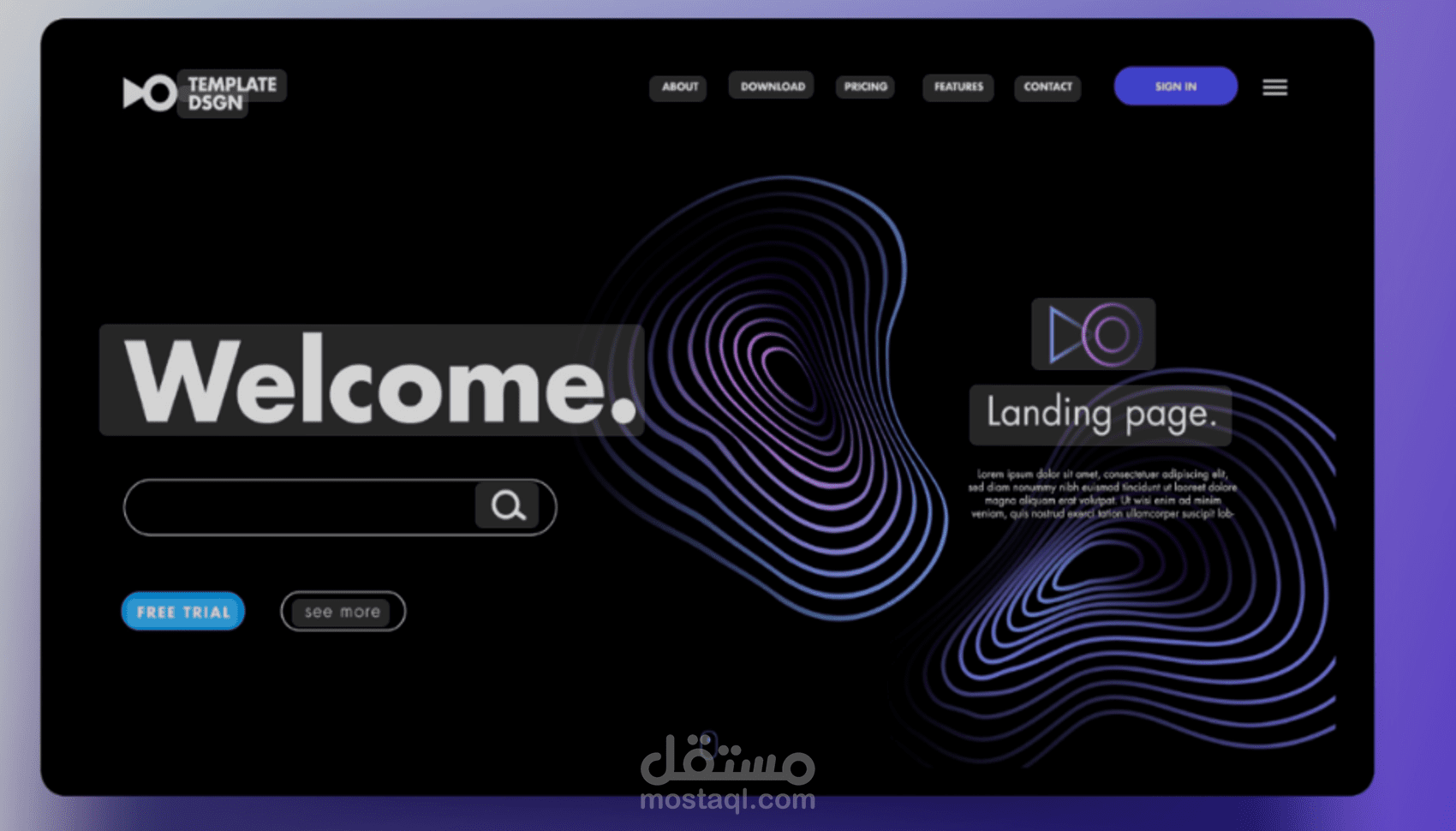 تصميم Landing Page حديثة ومتجاوبة مع كل الشاشات