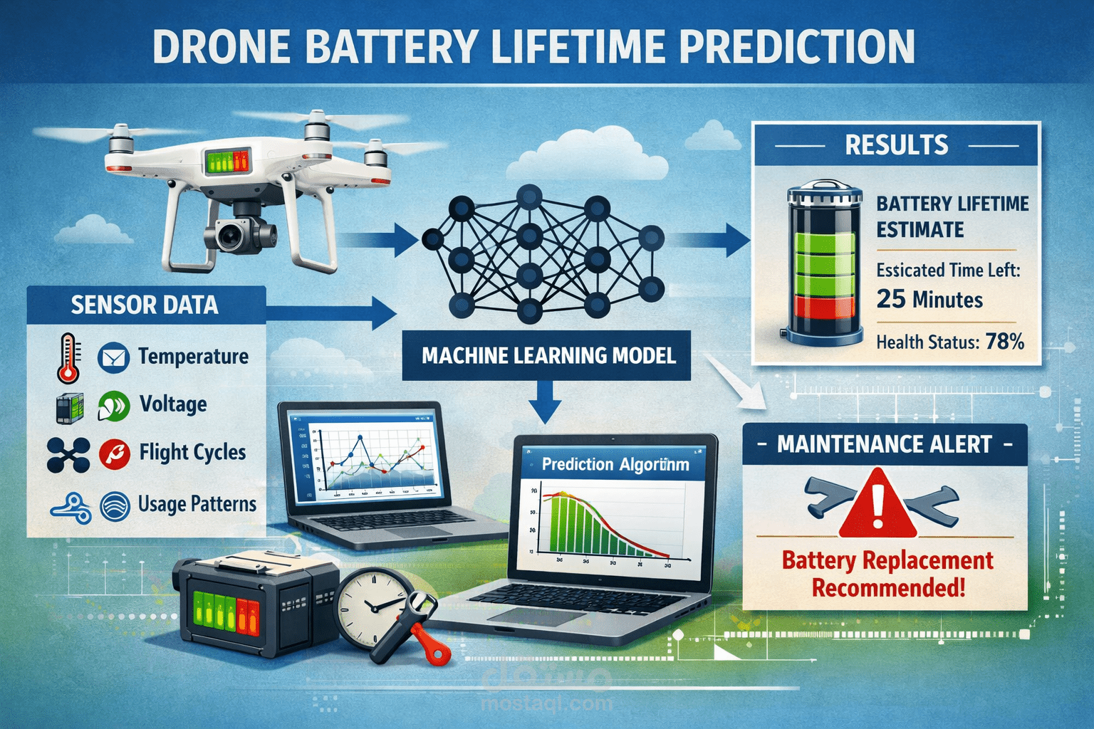 Machine learning (Predicting battery drone flight time)
