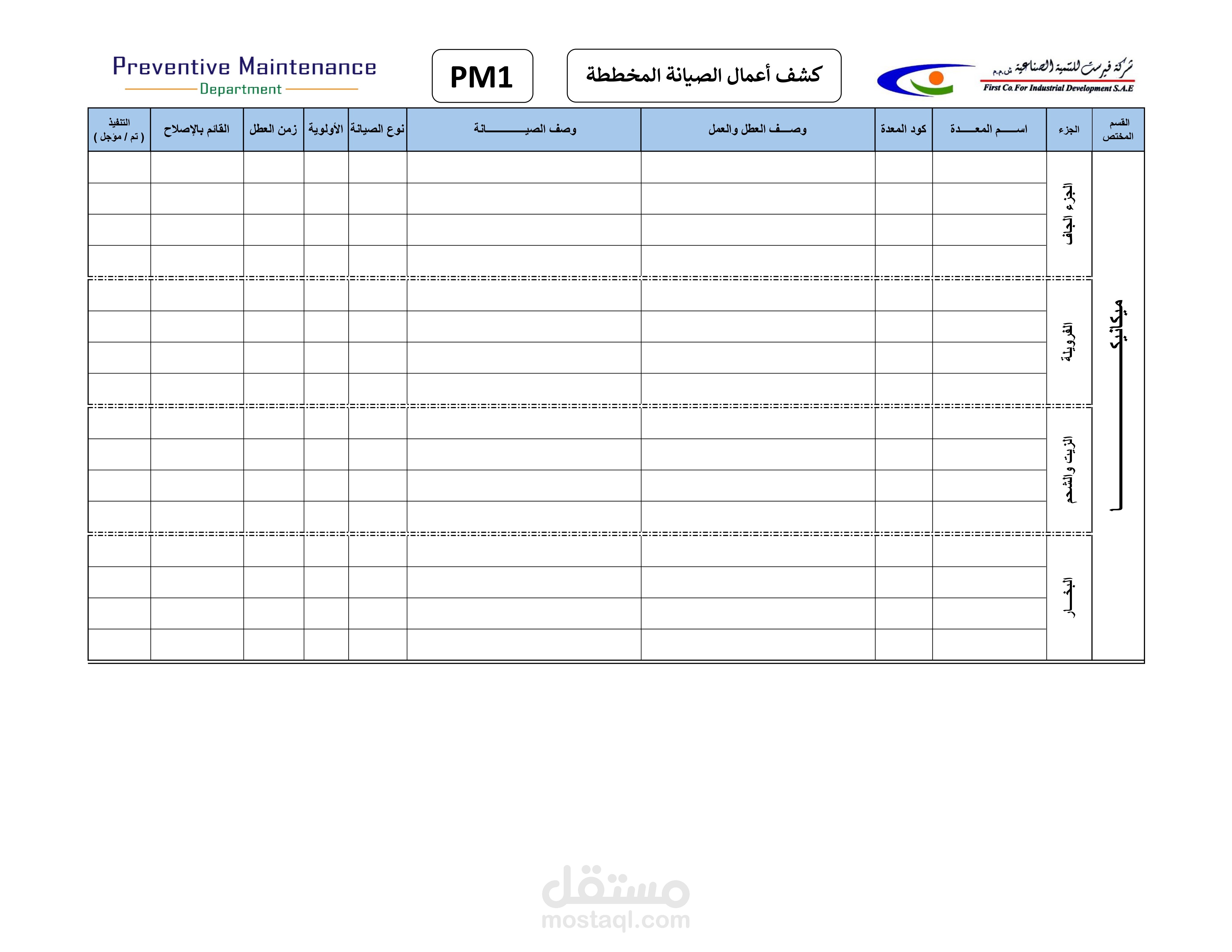 Planned maintenance work disclosure